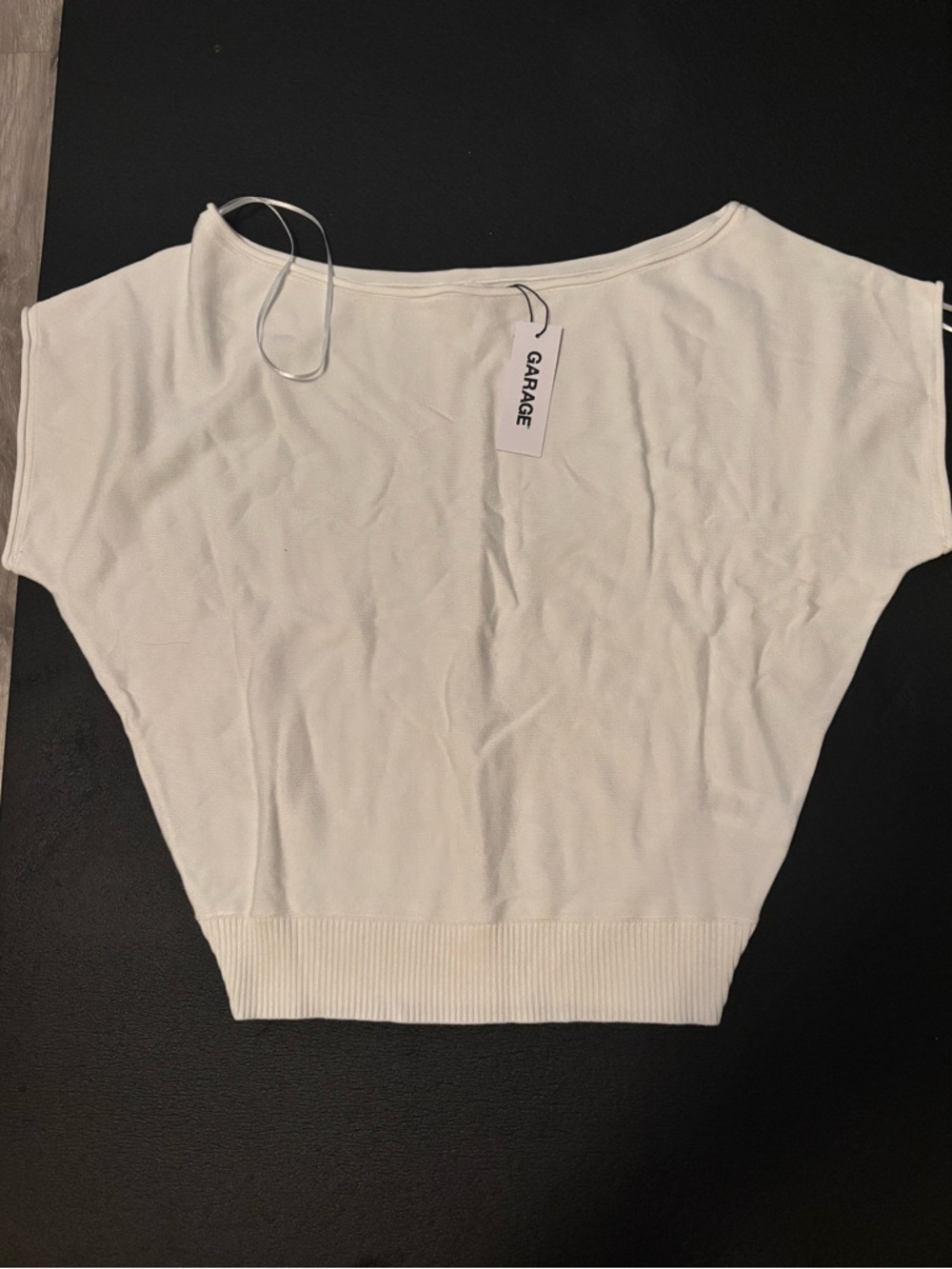NWT Garage asymmetrical off shoulder top